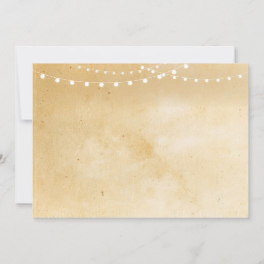  Foto Verjaardagslichten Rustieke Uitnodiging (Achterkant)