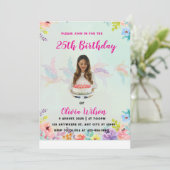 Foto Verjaardagsuitnodiging – Bewerkbare Sjabloon Kaart (Staand voorkant)