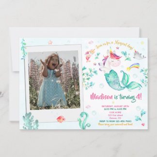 Foto: verjaardagsuitnodiging Girl Magical Kaart