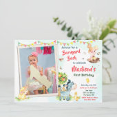 Foto verjaardagsuitnodiging Kwekerdieren nodigen u Kaart (Staand voorkant)