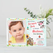 Foto verjaardagsuitnodiging Kwekerdieren nodigen u Kaart (Staand voorkant)