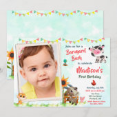 Foto verjaardagsuitnodiging Kwekerdieren nodigen u Kaart (Voorkant / Achterkant)