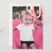 Foto verjaardagsuitnodiging meisje roze cupcake ui kaart (Achterkant)