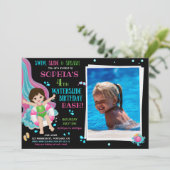 Foto: verjaardagsuitnodiging Pool nodigt uit Kaart (Staand voorkant)