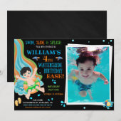 Foto: verjaardagsuitnodiging Pool nodigt uit Kaart (Voorkant / Achterkant)