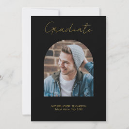 Foto Verklaring Afstuderen Zwart Goud Aankondiging