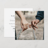 Foto verloofde aankondiging feestkaart (Voorkant / Achterkant)