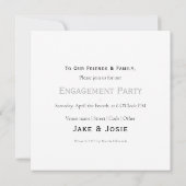 Foto verloofde aankondiging feestkaart (Achterkant)