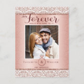 Foto Verloving Aankondiging Roos Gold Briefkaart (Voorkant)