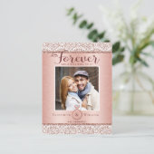 Foto Verloving Aankondiging Roos Gold Briefkaart (Staand voorkant)