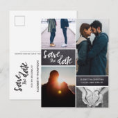 Foto verloving afbeeldingen Chalkboard Aankondigingskaart (Voorkant / Achterkant)