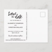 Foto verloving afbeeldingen Chalkboard Aankondigingskaart (Achterkant)