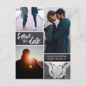 Foto verloving afbeeldingen Chalkboard Aankondigingskaart (Voorkant)