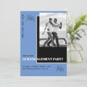 Foto Verloving Classic Bold Invitat Kaart (Staand voorkant)