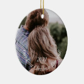 Foto Verloving Holiday Keepomwille Kerstmis Cerami Keramisch Ornament (Rechts)