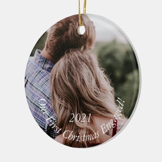 Foto Verloving Holiday Keepomwille Kerstmis Cerami Keramisch Ornament (Links)