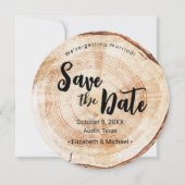 Foto verloving Hout Grain Rustic Wedding Kaart (Voorkant)