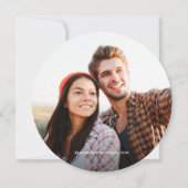 Foto verloving Hout Grain Rustic Wedding Kaart (Achterkant)