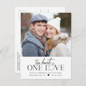 Foto Verloving kondiging One Love Briefkaart (Voorkant / Achterkant)