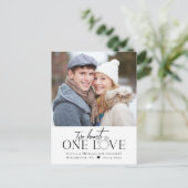 Foto Verloving kondiging One Love Briefkaart (Staand voorkant)