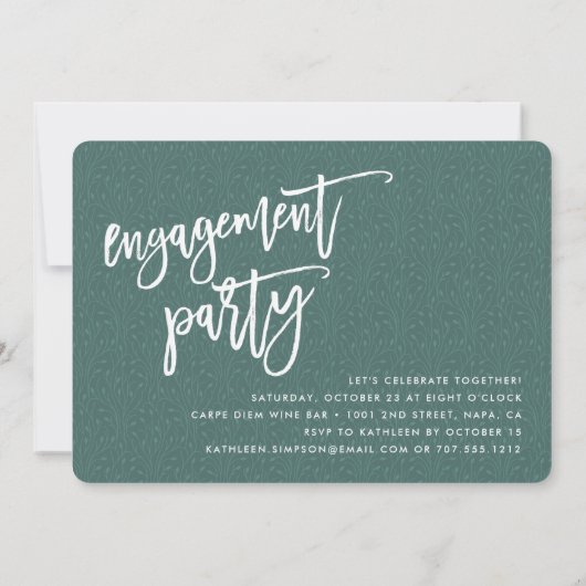 Foto Verloving kondiging & partijuitnodiging Kaart (Achterkant)