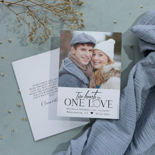 Foto Verloving kondiging Twee harten één liefde Aankondiging