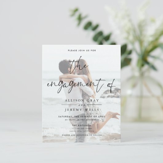 Foto Verloving Uitnodiging (Staand voorkant)