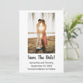 Foto Verloving Wedding Save the Date Kaart (Staand voorkant)