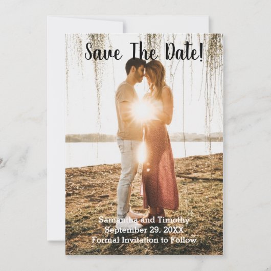 Foto Verloving Wedding Save the Date Kaart (Voorkant)