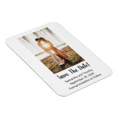 Foto Verloving Wedding Save the Date Kaart Magneet (Rechterzijde)