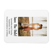 Foto Verloving Wedding Save the Date Kaart Magneet (Horizontaal)