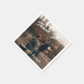 Foto verlovingsfeest bedankje servet (Hoek)