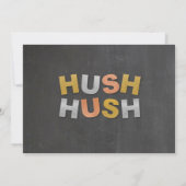 Foto verrassingsverjaardagsfeestje Hush Hush metaa Kaart (Achterkant)