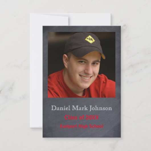 Foto verticaal - 3x5 Afstuderen aankondiging (Voorkant)