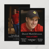 Foto verticaal - 3x5 Afstuderen aankondiging (Voorkant / Achterkant)