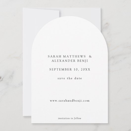 Foto - Verticaal De datumboog opslaan Kaart (Achterkant)