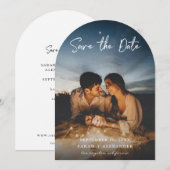 Foto - Verticaal handschrift Opslaan van de datum Kaart (Voorkant / Achterkant)