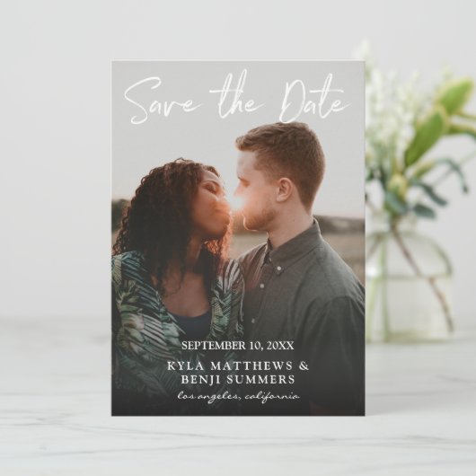 Foto - Verticaal sparen de Datum & het Handschrift Kaart (Staand voorkant)