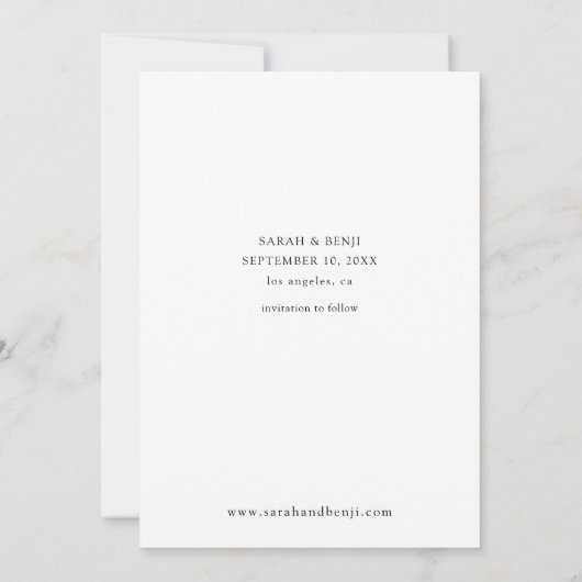 Foto - Verticaal sparen de Datum & het Handschrift Kaart (Achterkant)