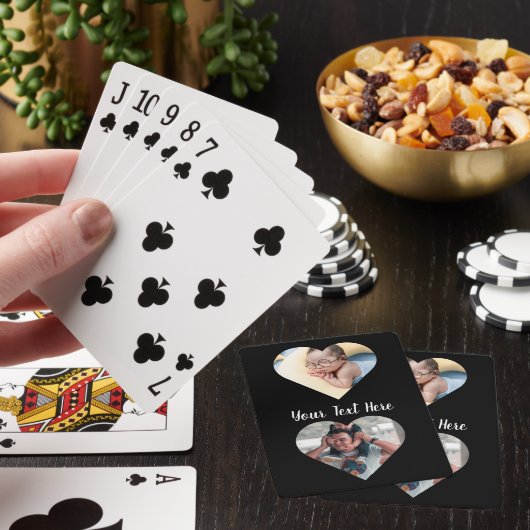 Foto Verticale aangepaste tekstreekkaarten Pokerkaarten (Insitu)