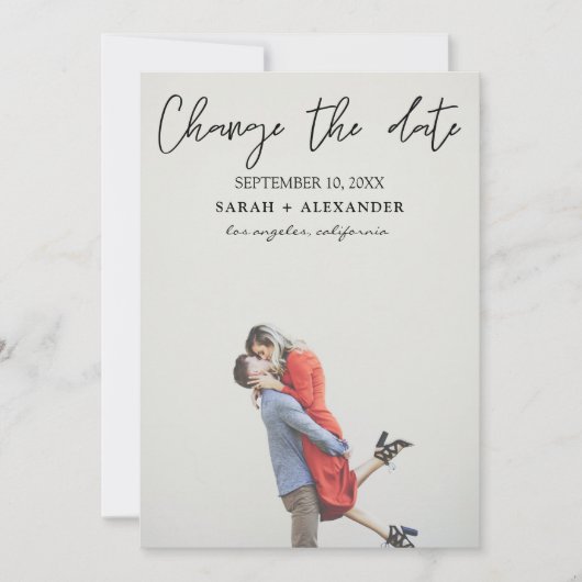 Foto - Verticale wijziging datum - bovenste tekst Kaart (Voorkant)