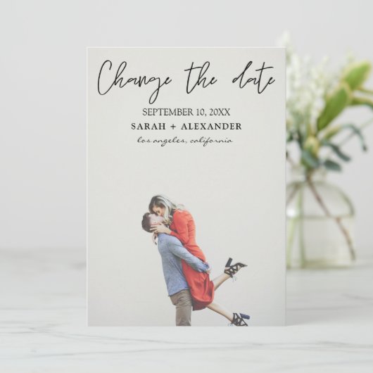 Foto - Verticale wijziging datum - bovenste tekst Kaart (Staand voorkant)