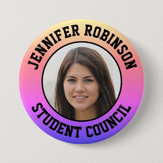 Foto vervangen | Studentenraad Ronde Button 7,6 Cm (Voorkant)