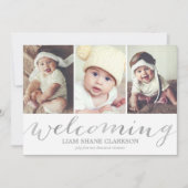 Foto verwelkomend Silver 3 | Aankondiging geboorte (Voorkant)