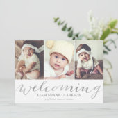 Foto verwelkomend Silver 3 | Aankondiging geboorte (Staand voorkant)