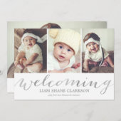 Foto verwelkomend Silver 3 | Aankondiging geboorte (Voorkant / Achterkant)