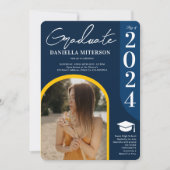 Foto vet 2024 boog donkerblauw afstuderen kaart (Voorkant)