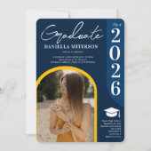 Foto vet 2024 boog donkerblauw afstuderen kaart (Voorkant)