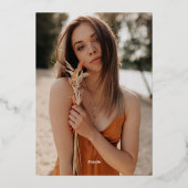 Foto vet 2024 gouden boog zwart afstuderen folie uitnodiging (Achterkant)