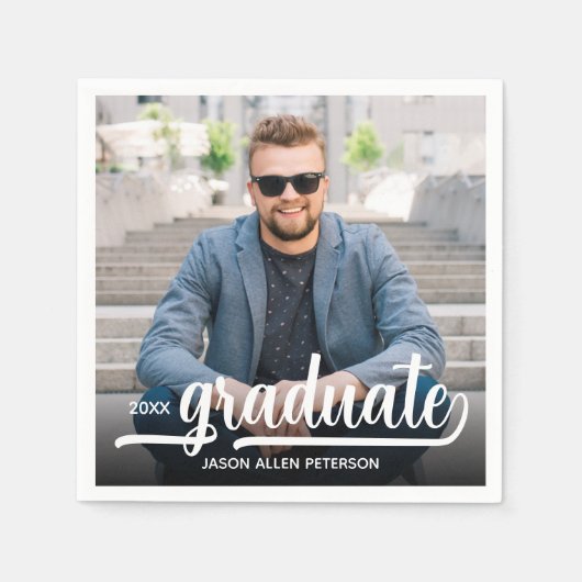 Foto Vet Afstuderen Script Graduation Party Servet (Voorkant)